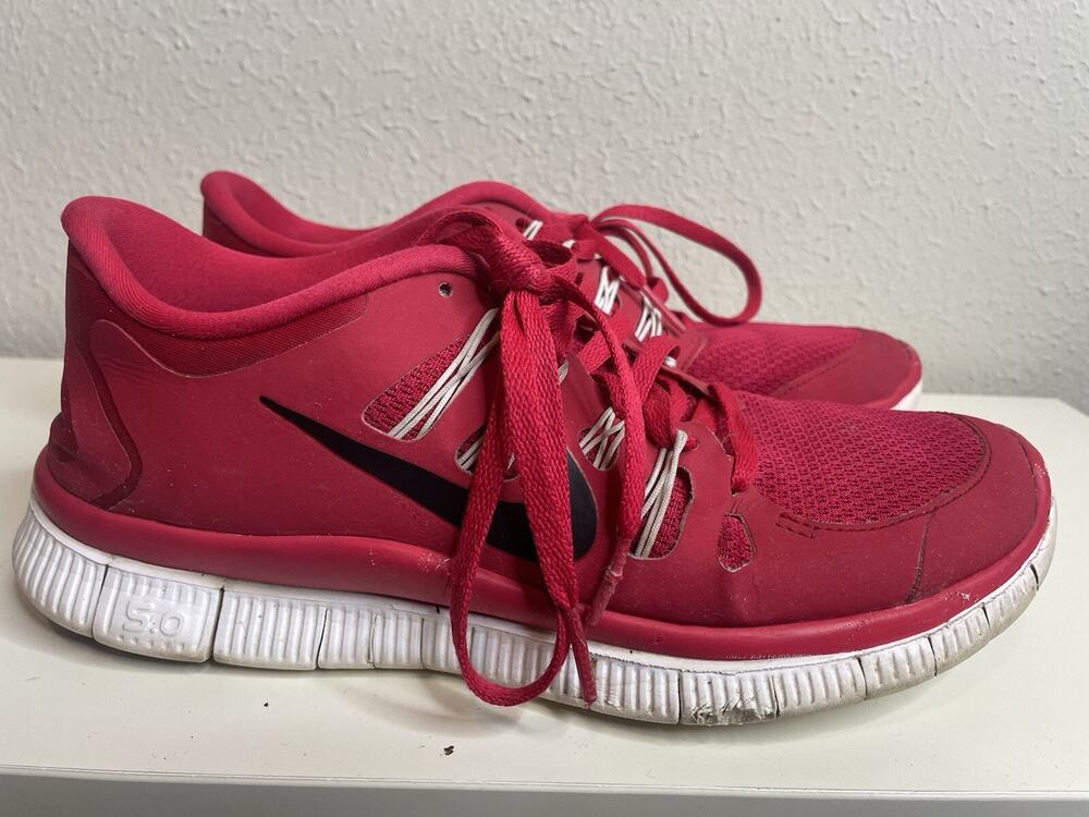 Nike Free 5.0 Womens Size 8.5 Running Shoes Sneakers Red